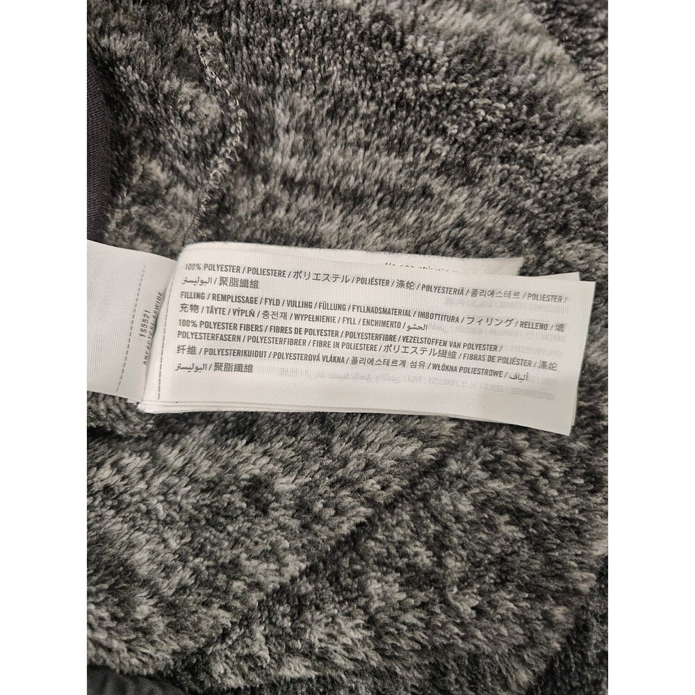 Abercrombie & Fitch Fleece Quilted Gray Pullover Jacket Coat Snap Mock Neck XS - Picture 6 of 6